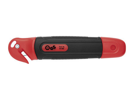 WEDO Cutter de sécurité Standard, lame trapèze, noir/rouge