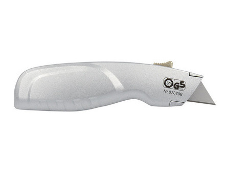WEDO Cutter de sécurité ALU, lame trapèze, argent