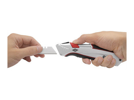 WEDO Cutter de sécurité ALU, lame: 19 mm, argent/anthracite/
