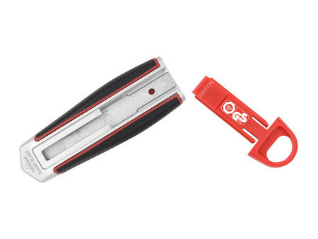 WEDO Cutter de sécurité Long Blade, lame: 18 mm, rouge/noir