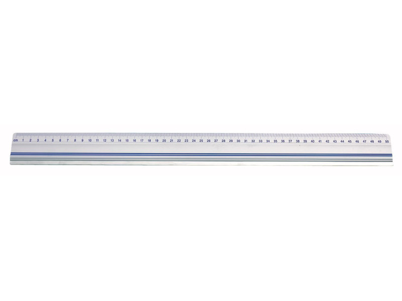 WEDO Règle de coupe, 500 mm, en aluminium, avec bord en