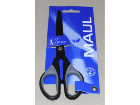 MAUL Ciseaux avec anneaux caoutchoutés, longueur: 180 mm