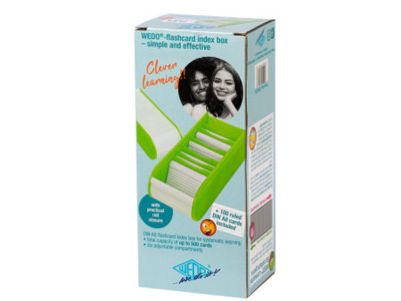 WEDO Fichier éducatif A8 paysage, 100 fiches, vert