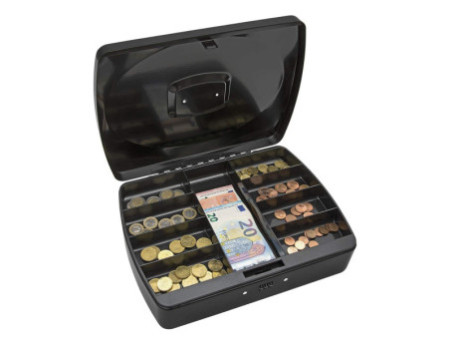 WEDO Caisse à monnaie avec serrure à combinaison, noir