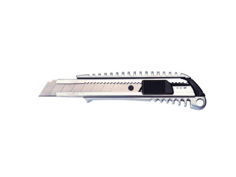 MAUL Cutter métallique, 18 mm, très stable, argenté grâce au