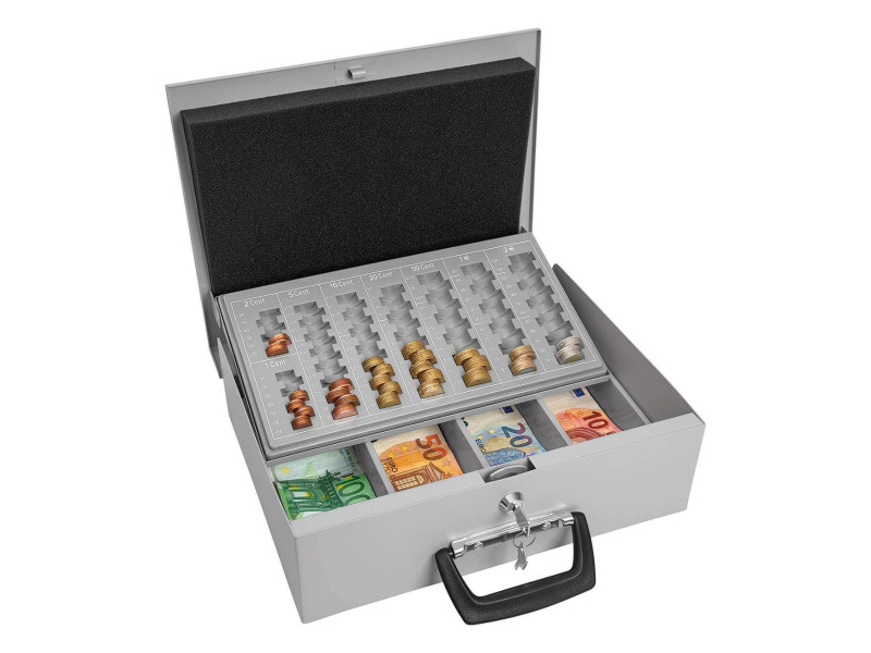 WEDO Coffret-caisse à monnaie Universa, gris lumière