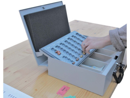 WEDO Coffret-caisse à monnaie Universa, gris lumière