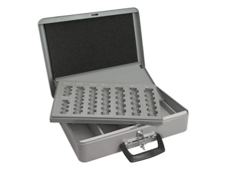 WEDO Coffret-caisse à monnaie Maxi, en tôle d'acier, gris