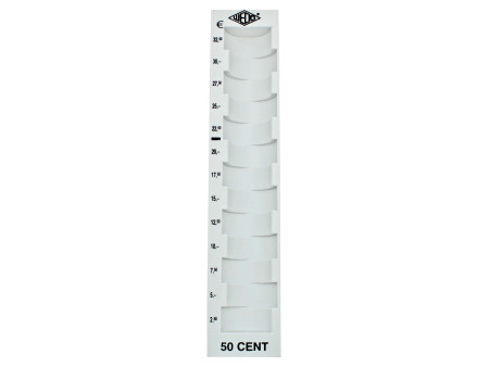 WEDO Barette à monnaie pour 50 centimes, gris clair