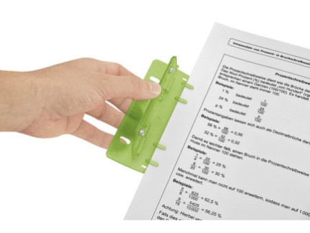 WEDO Perforateur de poche, capacité: 3 feuilles, vert ICE