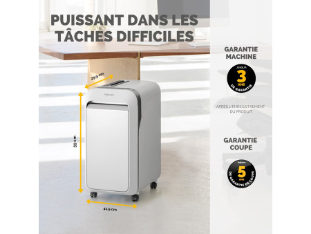 Fellowes Destructeur de documents Powershred LX 221, blanc