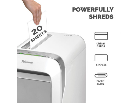 Fellowes Destructeur de documents Powershred LX 221, blanc