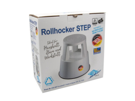 WEDO Tabouret marchepied STEP, plastique, gris lumière
