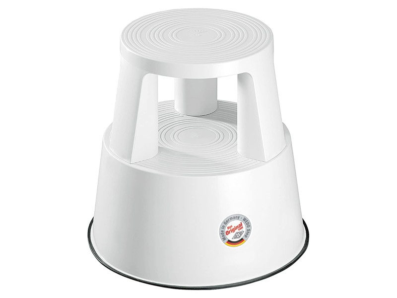 WEDO Tabouret marchepied STEP, plastique, blanc / RAL 9010