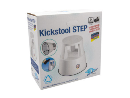 WEDO Tabouret marchepied STEP, plastique, blanc / RAL 9010