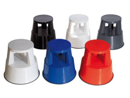 WEDO Tabouret marchepied STEP, plastique, rouge / RAL 3000