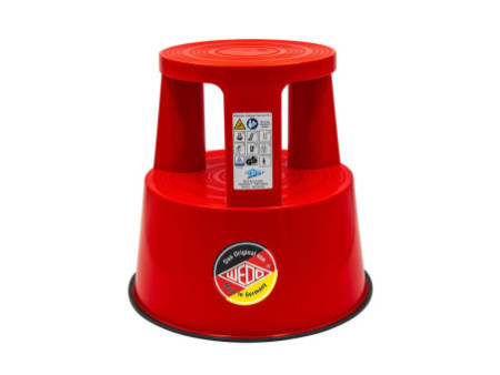 WEDO Tabouret marchepied STEP, plastique, rouge / RAL 3000