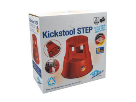 WEDO Tabouret marchepied STEP, plastique, rouge / RAL 3000