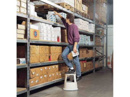 WEDO Tabouret marchepied STEP, plastique, gris / RAL 7012