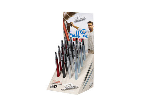 WEDO Stylo à bille rétractable ARENZO, présentoir de 16