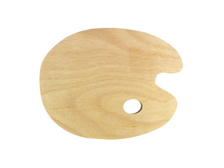 kangaro Palette de peinture, bois, ovale, 300 x 240 mm