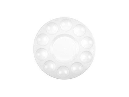 kangaro Palette de peinture, plastique, rond, 170 mm, blanc