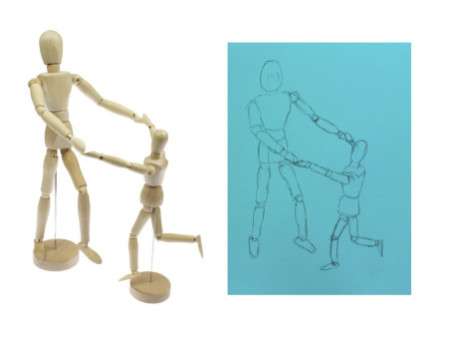 kangaro Mannequin articulé, hauteur: 300 mm, neutre