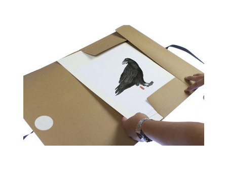 kangaro Carton à dessin Kraft, 500 x 700 mm, avec ruban