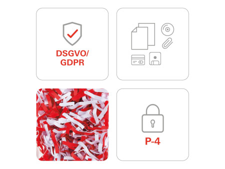 HSM Destructeur de documents P40i, coupe croisée: 4,5x30 mm