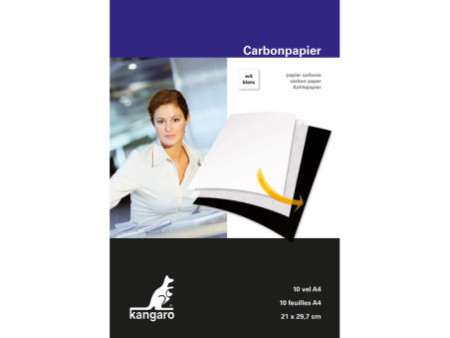kangaro Papier carbone, A4, 10 feuilles, blanc