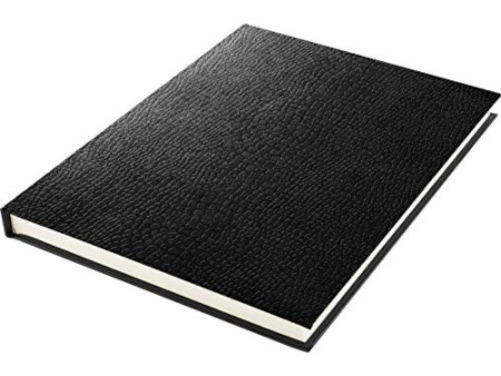kangaro Cahier de croquis, A5, aspect peau de serpent, noir