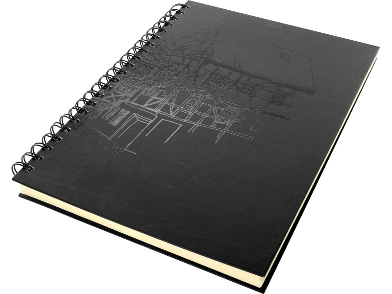 kangaro Cahier de croquis à spirale Design, A4, noir