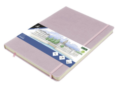 kangaro Cahier de croquis, couverture PU rigide, A4, lilas