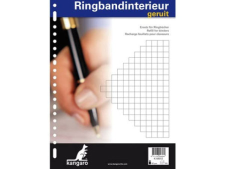 kangaro Feuillets mobiles, 220x297 mm, quadrillé, 200 pages
