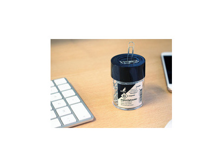 kangaro Distributeur de trombones, rond, transparent/noir