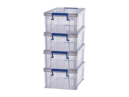 Fellowes Boîte de rangement ProStore, 10 litres, set de 4