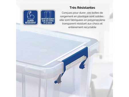 Fellowes Boîte de rangement ProStore, 10 litres, transparent