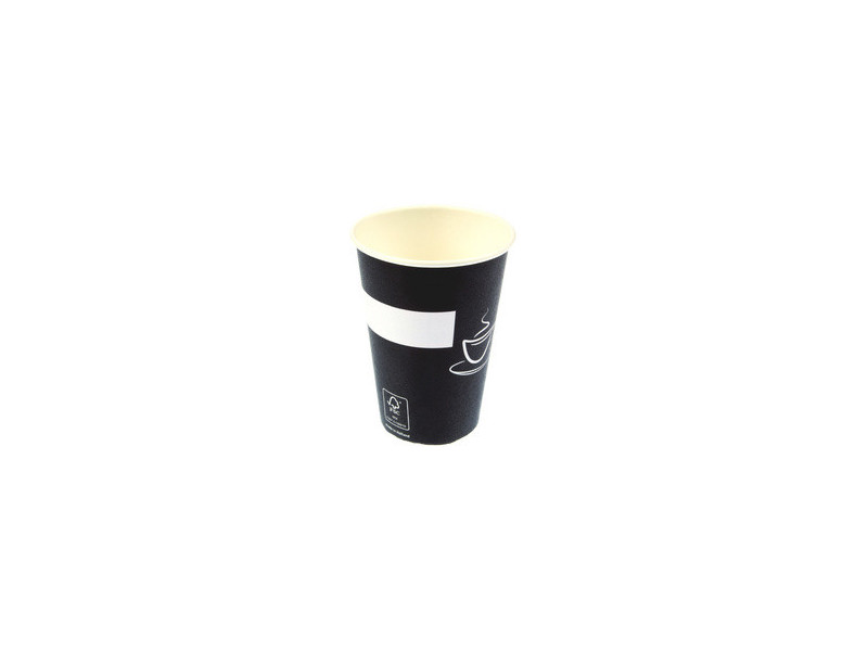 kangaro Gobelet en carton Eco, 0,18 L, noir/blanc