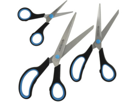 WESTCOTT Ciseaux Easy Grip, lot de 3