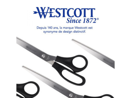 WESTCOTT Ciseaux de bureau, longueur: 250 mm, noir