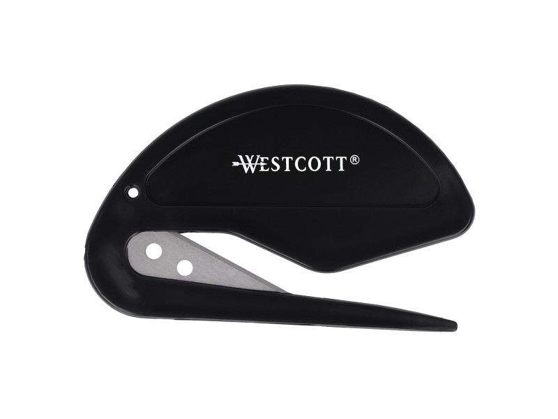 WESTCOTT Ouvre-lettres 2 en 1, lame en métal, noir