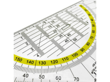 WESTCOTT Equerre géométrique, hypoténuse: 220 mm, poignée