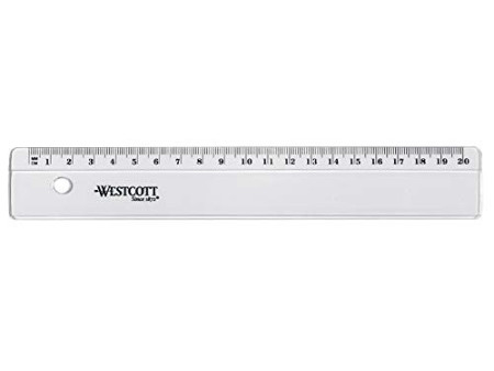 WESTCOTT Règle plate, en plastique, longueur: 400 mm