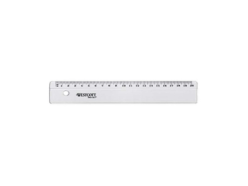 WESTCOTT Règle plate, en plastique, longueur: 500 mm