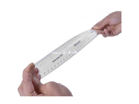 WESTCOTT Règle plate, longueur: 300 mm, souple, transparent