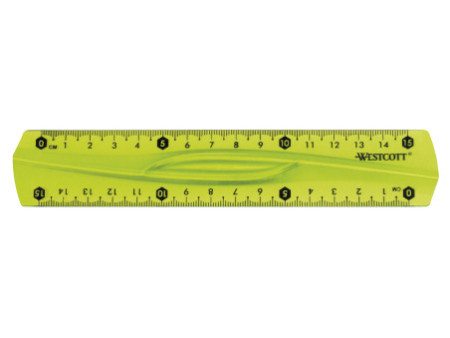 WESTCOTT Règle plate, plastique, longueur: 150 mm, souple