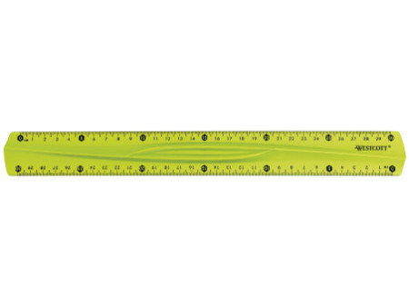 WESTCOTT Règle plate, plastique, longueur: 300 mm, souple