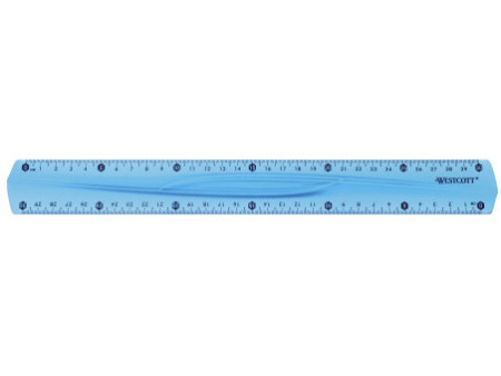 WESTCOTT Règle plate, plastique, longueur: 300 mm, souple