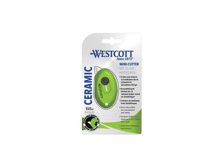 WESTCOTT Mini-cutter céramique, lame: 31 mm, vert
