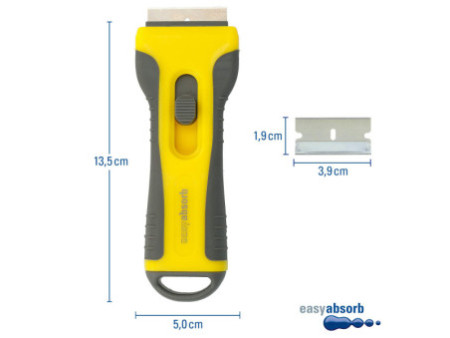 easyabsorb Grattoir à vitres, poignée softgrip, jaune/gris